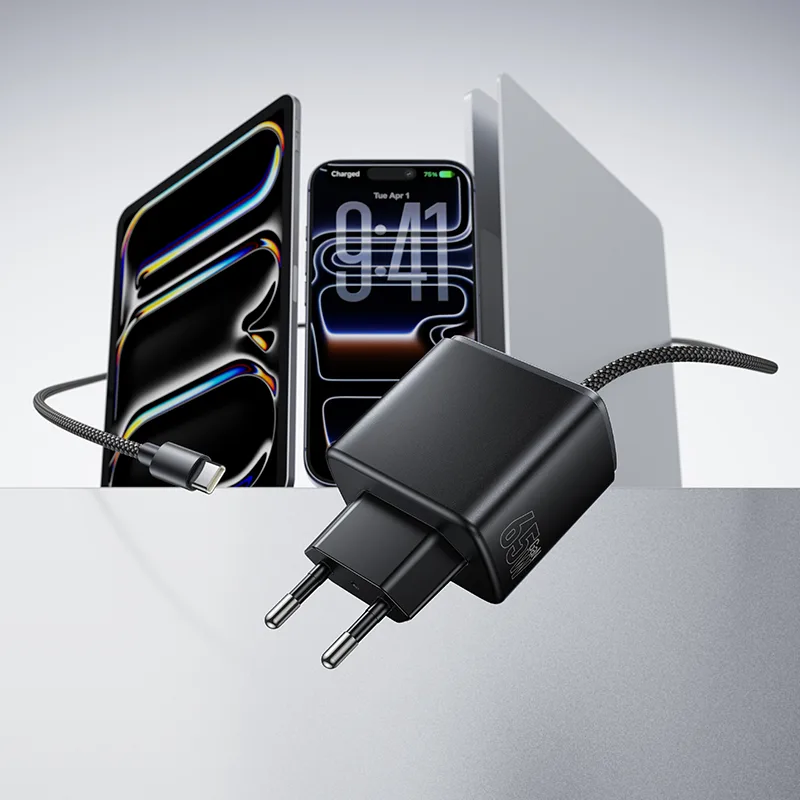 C166A PD 65W fast charger with built-in Type-C cable