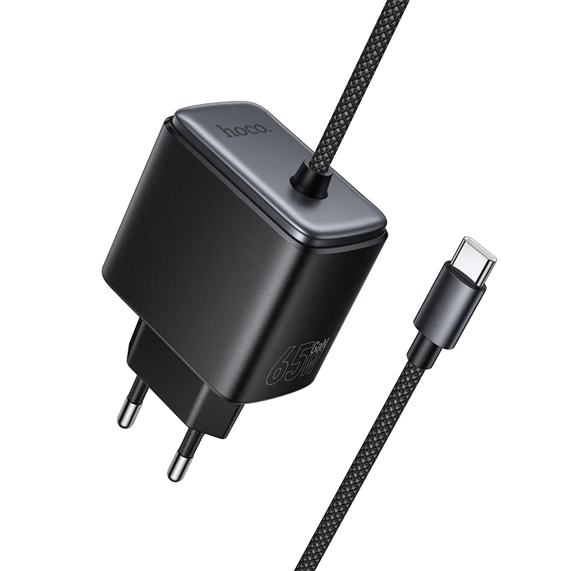 C166A PD 65W fast charger with built-in Type-C cable