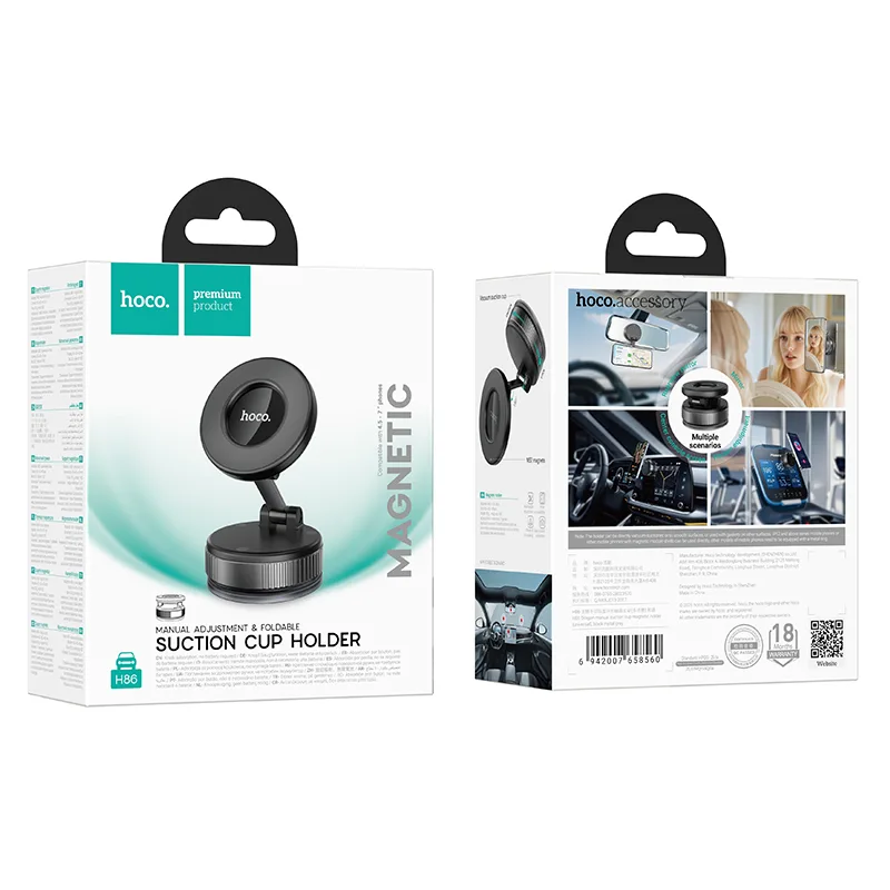 H86 Dragon manual suction cup magnetic holder