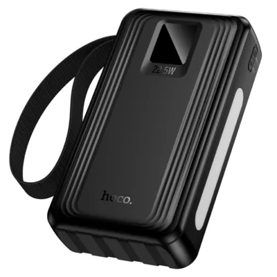 J173 Power Bank 20000mAh 22.5W & PD 20W Fast Charger with 4 Built-in Cables